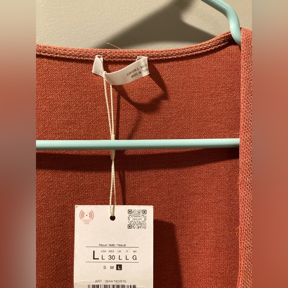 ZARA NWT Buttoned Pique Dress - Picture 8 of 8